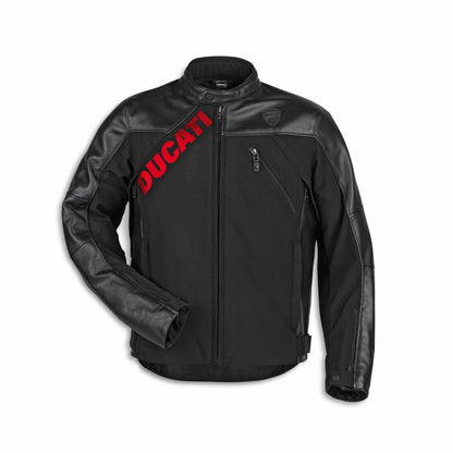 Ducati Logo C1 | Giubbino in pelle-tessuto Uomo
